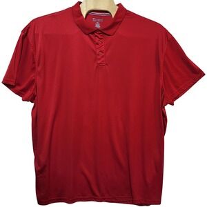 Champion Mens 4XL Red Short Sleeve Performance Polo Shirt Athleticwear Logo